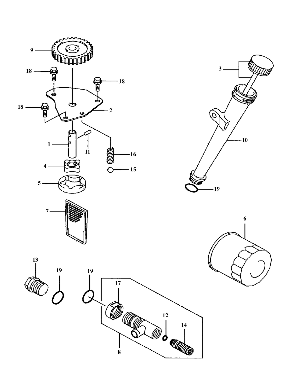 Fh500v-Cs14 Lubrication Equipment Diagram and Parts List for H1748 55AE3D4S750-WAM Cub Cadet Lawn Mower